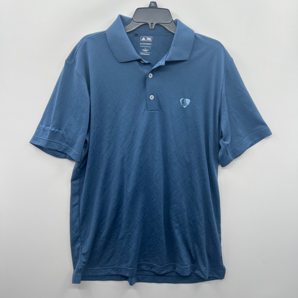 Adidas Puremotion Mens L Golf Polo Shirt US‎ Wealth Management Logo